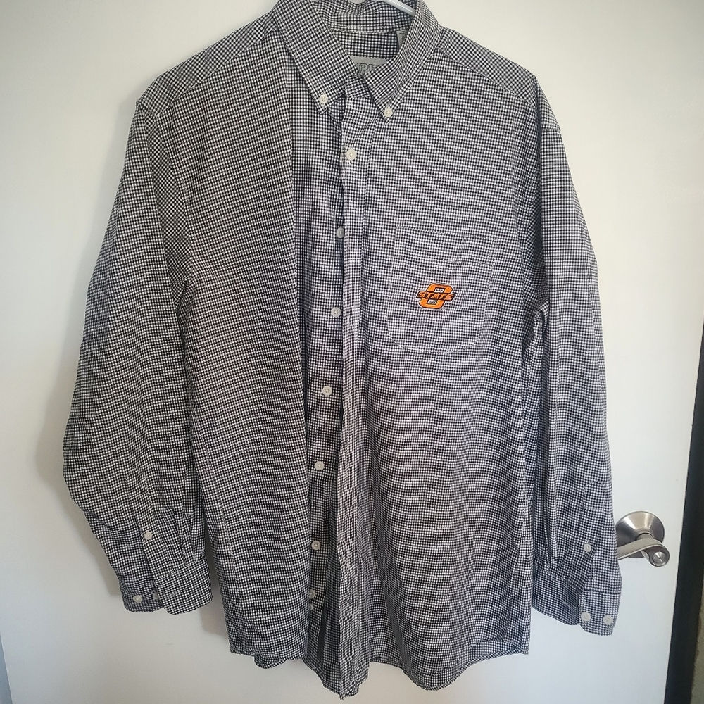 Ok State OSU Med Button Up Long Sleeve Shirt Campus Specialties NWOT Gameday